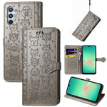 Custodia per telefono in pelle con stampa a rilievo di cane e gatto, For Samsung Galaxy A56 5G, For Samsung Galaxy A26 5G, For Samsung Galaxy A36 5G