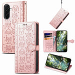 Custodia per telefono in pelle con stampa a rilievo di cane e gatto, For Samsung Galaxy A56 5G, For Samsung Galaxy A26 5G, For Samsung Galaxy A36 5G