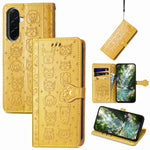 Custodia per telefono in pelle con stampa a rilievo di cane e gatto, For Samsung Galaxy A57 5G, For Samsung Galaxy A37 5G, For Samsung Galaxy S25 Edge 5G