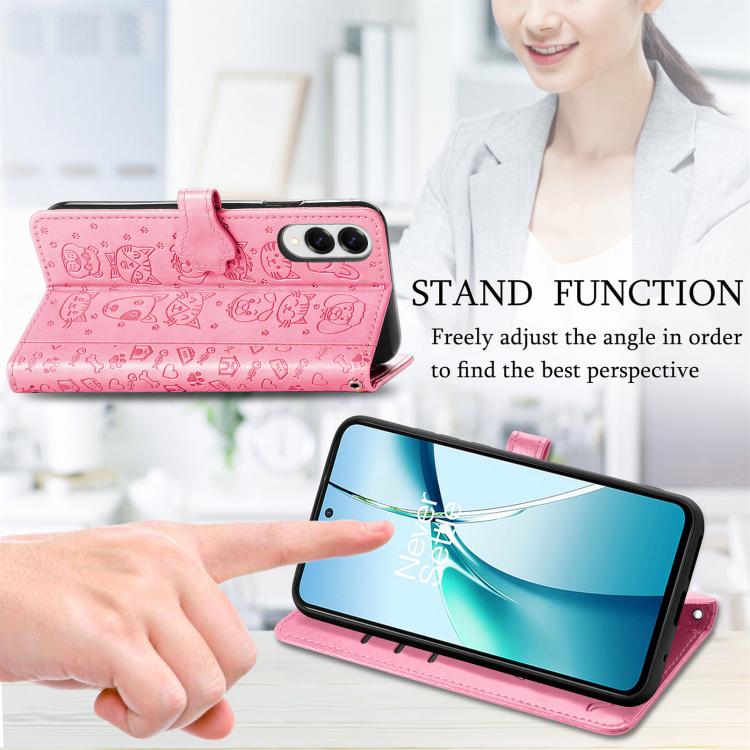 Custodia per telefono in pelle con stampa a rilievo di cane e gatto, For Samsung Galaxy A57 5G, For Samsung Galaxy A37 5G, For Samsung Galaxy S25 Edge 5G