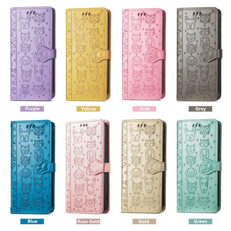 Custodia per telefono in pelle con stampa a rilievo di cane e gatto, For Samsung Galaxy A56 5G, For Samsung Galaxy A26 5G, For Samsung Galaxy A36 5G