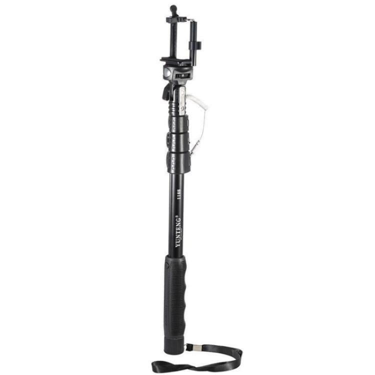 YUNTENG 1188 Selfie Stick con filo 3.5mm retrattile