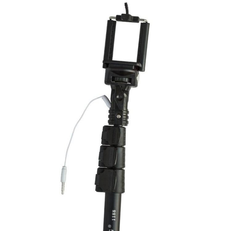 YUNTENG 1188 Selfie Stick con filo 3.5mm retrattile
