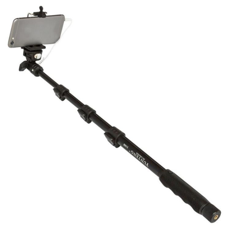 YUNTENG 1188 Selfie Stick con filo 3.5mm retrattile
