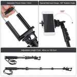YUNTENG 1188 Selfie Stick con filo 3.5mm retrattile