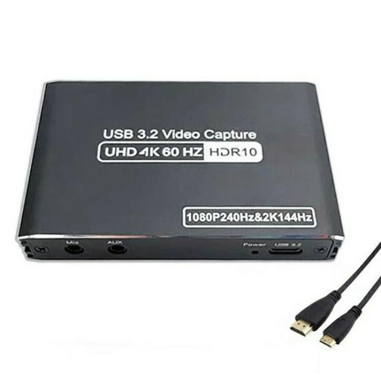 C10 With Mic Input / Audio Output 4K HDMI Video Capture Card Live Streaming USB 3.1 Adapter, C10
