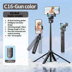 Selfie Stick Bluetooth C16 con Tracciamento AI e Rotazione 360°