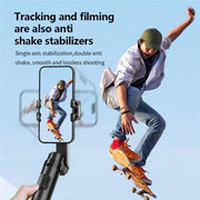 Selfie Stick Bluetooth C16 con Tracciamento AI e Rotazione 360°