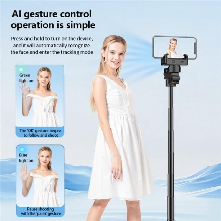 Selfie Stick Bluetooth C16 con Tracciamento AI e Rotazione 360°