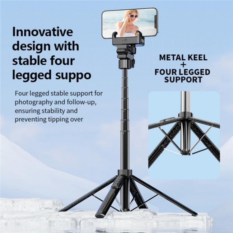 Selfie Stick Bluetooth C16 con Tracciamento AI e Rotazione 360°