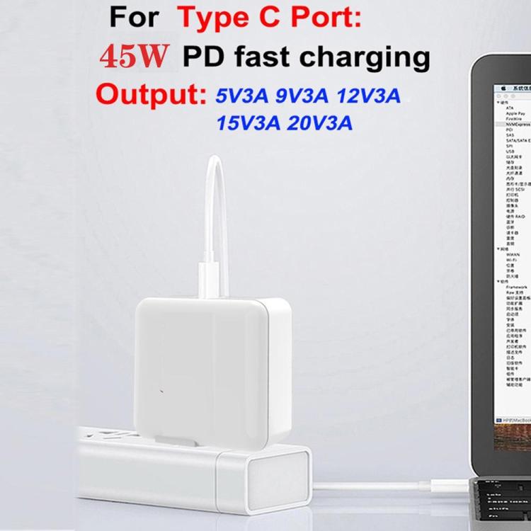 Caricabatterie GaN PD 45W + QC3.0 USB per smartphone e laptop