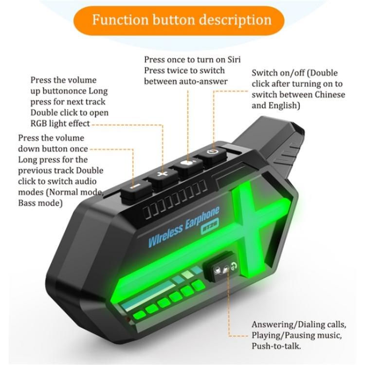 Interfono Bluetooth BT26 per Casco Moto, Portata 500m