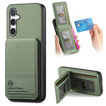 Custodia per cellulare con apertura verticale in tessuto twill e pelle, con protezione RFID., For Samsung Galaxy A26, For Samsung Galaxy A36, For Samsung Galaxy S25+ 5G