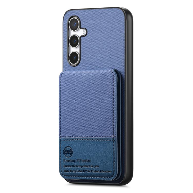 Custodia per cellulare con apertura verticale in tessuto twill e pelle, con protezione RFID., For Samsung Galaxy S24+ 5G, For Samsung Galaxy A05, For Samsung Galaxy A05s