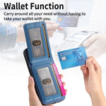 Custodia per cellulare con apertura verticale in tessuto twill e pelle, con protezione RFID., For Samsung Galaxy S24+ 5G, For Samsung Galaxy A05, For Samsung Galaxy A05s