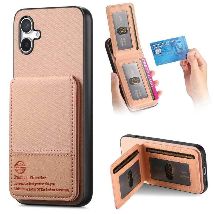 Custodia per cellulare con apertura verticale in tessuto twill e pelle, con protezione RFID., For Samsung Galaxy S24+ 5G, For Samsung Galaxy A05, For Samsung Galaxy A05s