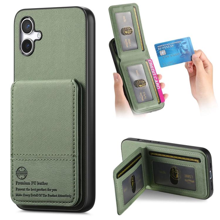 Custodia per cellulare con apertura verticale in tessuto twill e pelle, con protezione RFID., For Samsung Galaxy S24+ 5G, For Samsung Galaxy A05, For Samsung Galaxy A05s