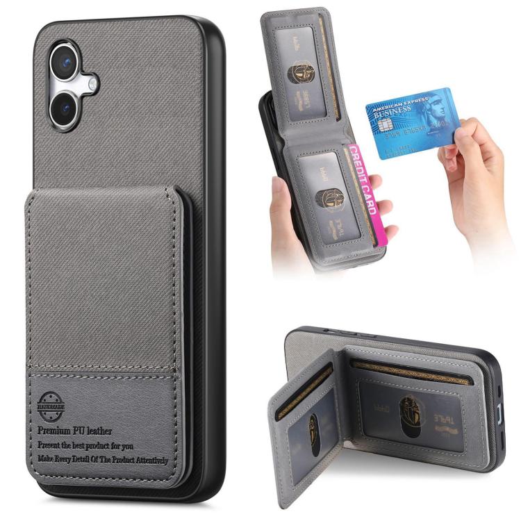 Custodia per cellulare con apertura verticale in tessuto twill e pelle, con protezione RFID., For Samsung Galaxy S24+ 5G, For Samsung Galaxy A05, For Samsung Galaxy A05s