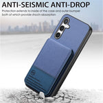 Custodia per cellulare con apertura verticale in tessuto twill e pelle, con protezione RFID., For Samsung Galaxy A25 5G, For Samsung Galaxy S23 FE 5G, For Samsung Galaxy A34 5G