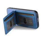 Custodia per cellulare con apertura verticale in tessuto twill e pelle, con protezione RFID., For Samsung Galaxy A22 4G, For Samsung Galaxy A22 5G, For Samsung Galaxy S21 FE 5G