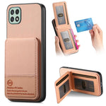 Custodia per cellulare con apertura verticale in tessuto twill e pelle, con protezione RFID., For Samsung Galaxy A22 4G, For Samsung Galaxy A22 5G, For Samsung Galaxy S21 FE 5G