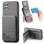 Custodia per cellulare con apertura verticale in tessuto twill e pelle, con protezione RFID., For Samsung Galaxy A22 4G, For Samsung Galaxy A22 5G, For Samsung Galaxy S21 FE 5G