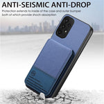 Custodia per cellulare con apertura verticale in tessuto twill e pelle, con protezione RFID., For Samsung Galaxy A32 4G, For Samsung Galaxy A32 5G, For Samsung Galaxy S21 5G