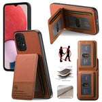 Custodia per cellulare con apertura verticale in tessuto twill e pelle, con protezione RFID., For Samsung Galaxy A32 4G, For Samsung Galaxy A32 5G, For Samsung Galaxy S21 5G