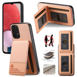 Custodia per cellulare con apertura verticale in tessuto twill e pelle, con protezione RFID., For Samsung Galaxy A32 4G, For Samsung Galaxy A32 5G, For Samsung Galaxy S21 5G