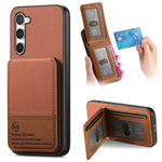 Custodia per cellulare con apertura verticale in tessuto twill e pelle, con protezione RFID., For Samsung Galaxy A32 4G, For Samsung Galaxy A32 5G, For Samsung Galaxy S21 5G