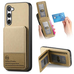 Custodia per cellulare con apertura verticale in tessuto twill e pelle, con protezione RFID., For Samsung Galaxy A32 4G, For Samsung Galaxy A32 5G, For Samsung Galaxy S21 5G