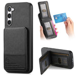 Custodia per cellulare con apertura verticale in tessuto twill e pelle, con protezione RFID., For Samsung Galaxy A32 4G, For Samsung Galaxy A32 5G, For Samsung Galaxy S21 5G