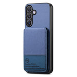 Custodia per cellulare con apertura verticale in tessuto twill e pelle, con protezione RFID., For Samsung Galaxy A57 5G, For Samsung Galaxy A37 5G, For Samsung Galaxy A56 5G