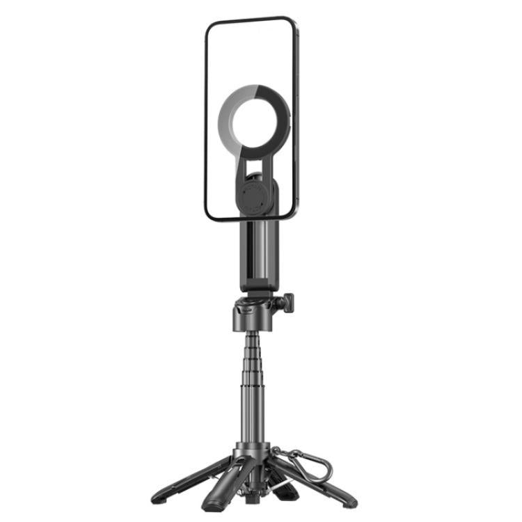 Selfie stick telescopico magnetico 2 in 1 con portachiavi
