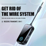 T80 Sistema 2 in 1 per auto: AUX / TV / Altoparlanti, wireless, compatibile con Bluetooth, ricevitore/trasmettitore a 5,4 GHz