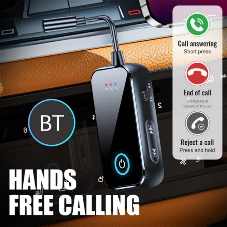 T80 Sistema 2 in 1 per auto: AUX / TV / Altoparlanti, wireless, compatibile con Bluetooth, ricevitore/trasmettitore a 5,4 GHz