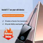 T80 Sistema 2 in 1 per auto: AUX / TV / Altoparlanti, wireless, compatibile con Bluetooth, ricevitore/trasmettitore a 5,4 GHz