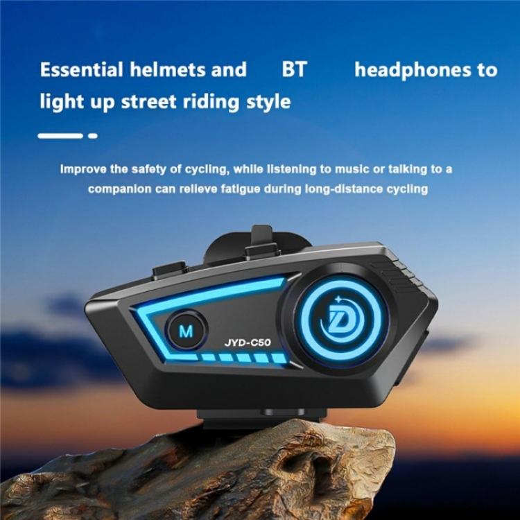 JYD-C50 Cuffie Bluetooth per Casco Moto con Luci Ritmiche