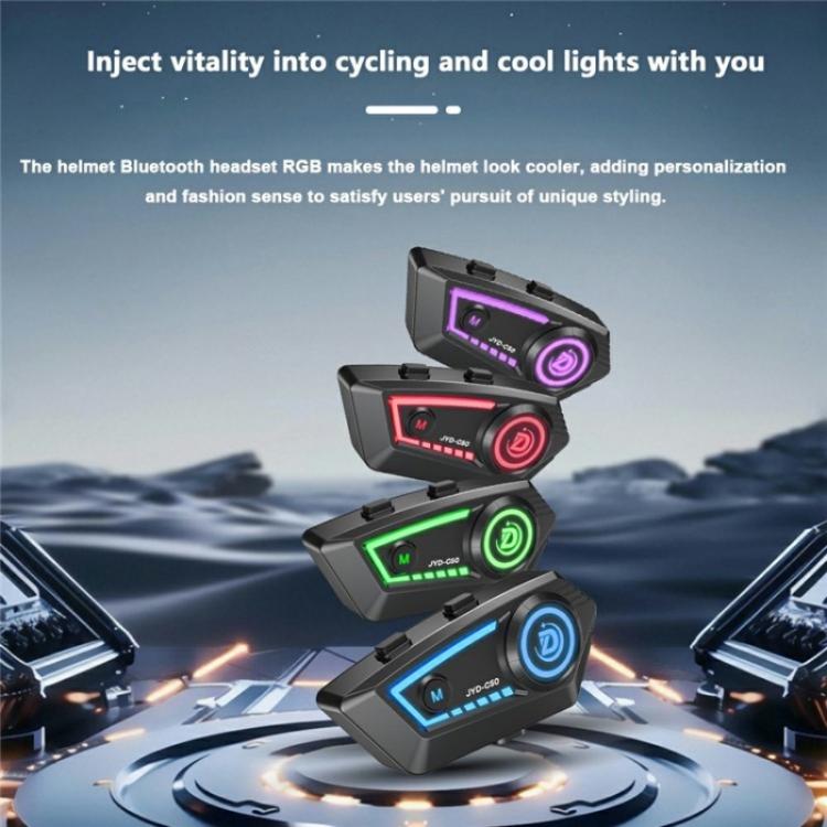JYD-C50 Cuffie Bluetooth per Casco Moto con Luci Ritmiche