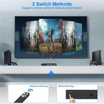 RCA 4 In 3 Out AV Audio Video Signal Composite Switcher AV Switch Splitter Box, US Plug, EU Plug