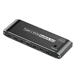 Switch KVM 2 in 1 con 7 porte USB 2.0 e porta Ethernet RJ45