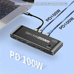 Switch KVM 2 in 1 con 7 porte USB 2.0 e porta Ethernet RJ45