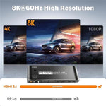 Switch KVM 2 in 1 con 7 porte USB 2.0 e porta Ethernet RJ45