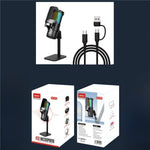 Microfono desktop rotante RGB 360° JMARY MC-PW13