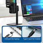 Microfono desktop rotante RGB 360° JMARY MC-PW13