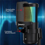 Microfono desktop rotante RGB 360° JMARY MC-PW13