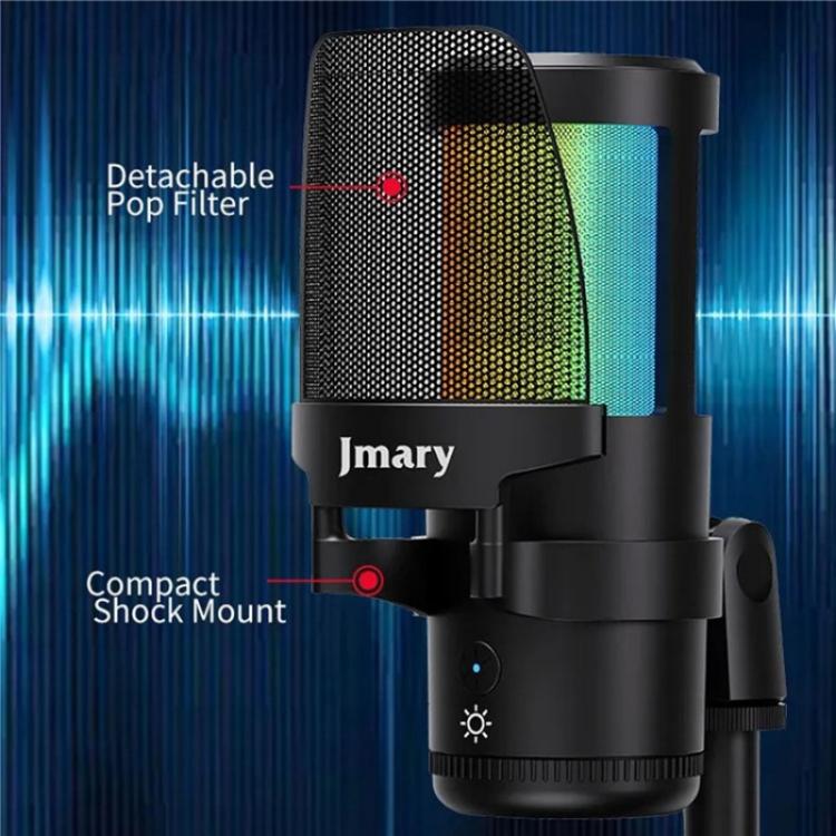 Microfono desktop rotante RGB 360° JMARY MC-PW13