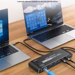 K9 2 In 1 Out HDMI Video Dual Display 2 Screen Expansion Adapter For Mac USB C KVM Switch