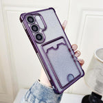 Custodia per telefono in TPU con effetto glitter sfumato e scomparto per carte., For Samsung Galaxy S23 Ultra 5G, For Samsung Galaxy S23+ 5G, For Samsung Galaxy S23 5G
