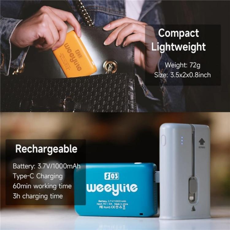 Weeylite S03 Luce RGB portatile per video e fotografia